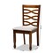Baxton Studio Lanier Modern and Contemporary Grey Fabric and Walnut Brown Finished Wood 2-Piece Dining Chair Set 181-10549-Zoro - alternate 4